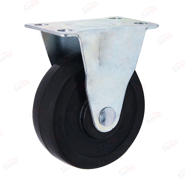 201 series light duty competitive hard rubber fix caster wheel