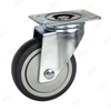 Medium Duty Signle Bearings Grey TPR with Brake Shopping Cart Caster Wheel