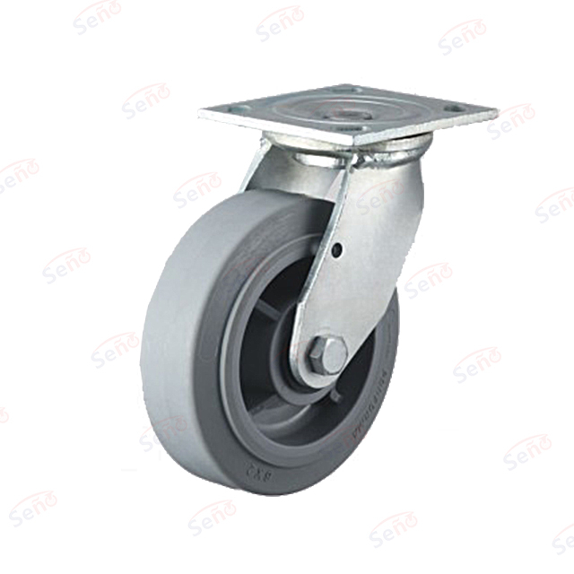 601 Heavy duty double bearings Grey TPR Swivel caster wheel