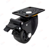 Midlle heavy duty elastic rubber plate swivel caster wheel