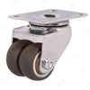 201 series light duty single bearing twins TPR with brake caster wheel 