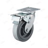 601 Heavy duty double bearings Grey TPR Swivel caster wheel