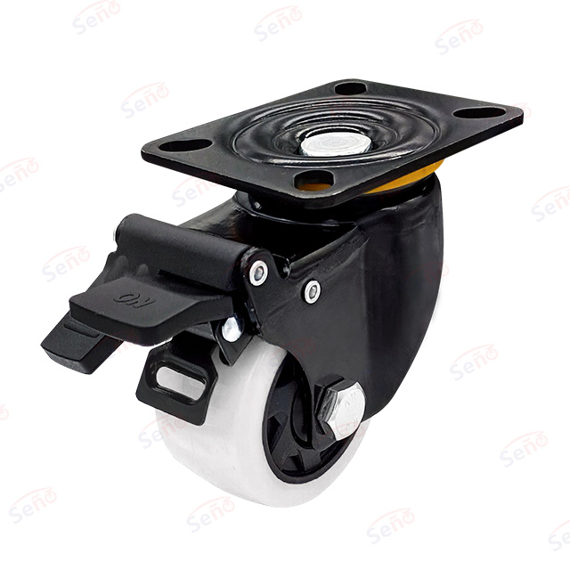 Midlle heavy duty Nylon plate with brake caster wheel