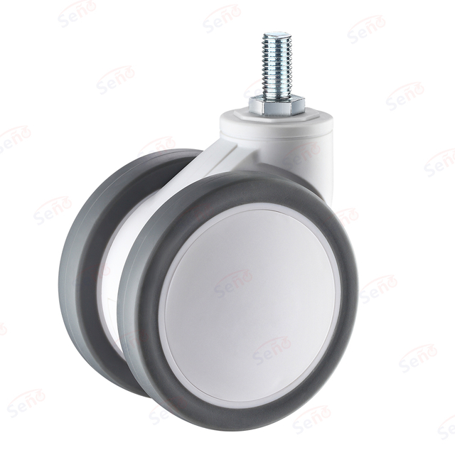 4 Inch TPR Durable Medical Twin Caster for Inspection Screen