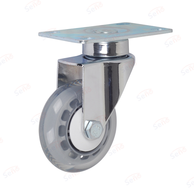 3" PU Medical Single Wheel Swivel Caster for Patient Monitor