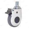 4 Inch TPR Lockabe Medical Single Wheel Swivel Caster for Patient Bed