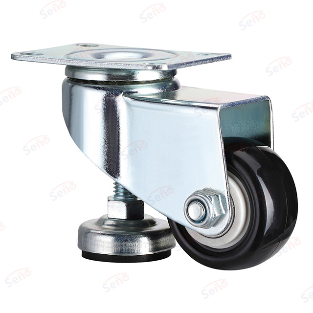 Performance leveling caster Black PU 50