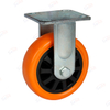 601 Heavy duty double bearings Orange PU Swivel caster wheel