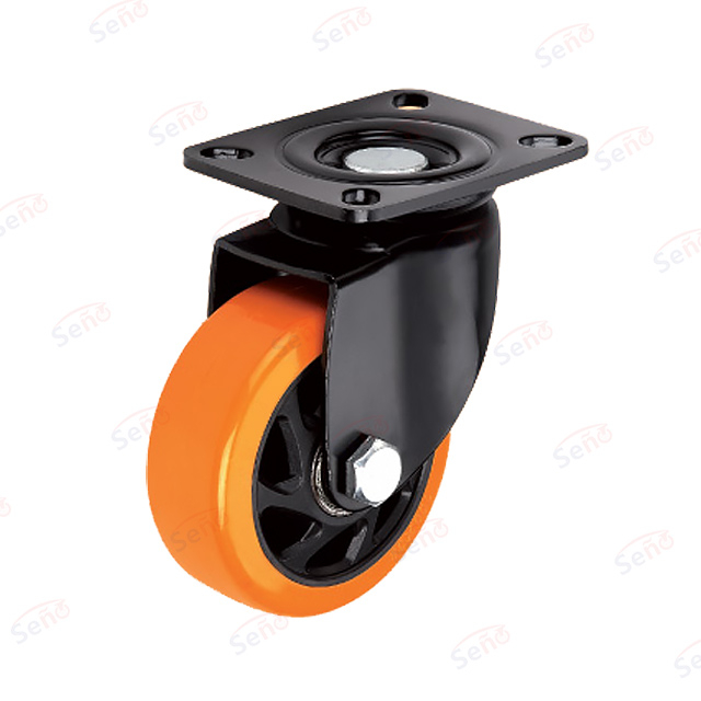 Midlle heavy duty PU Plate swivel caster wheel