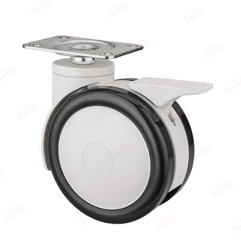 5 Inch PU Lockable Medical Swivel Caster for Hospital Equipment