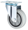 Waterproof Medium Swivel Signle Bearings Red PP with Brake Hand Trolley Caster 