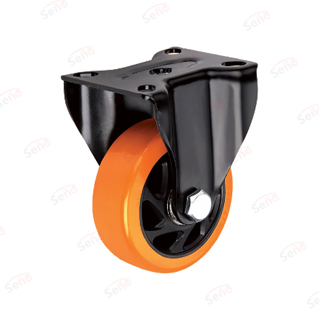 Midlle heavy duty PU Fix caster wheel