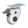 3" PU Lockabe Medical Single Wheel Swivel Caster with Cover for Patient Monitor