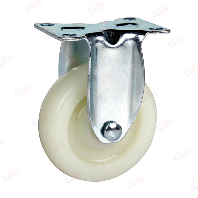 Medium duty double bearings PP fix production line caster wheel