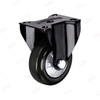 Midlle heavy duty elastic rubber plate swivel caster wheel