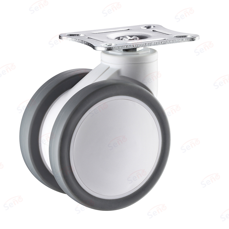 3 Inch TPR Durable Medical Twin Caster for ENT Equipment