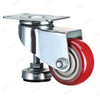 Performance leveling caster Red PU 100