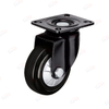 Midlle heavy duty elastic rubber plate swivel caster wheel