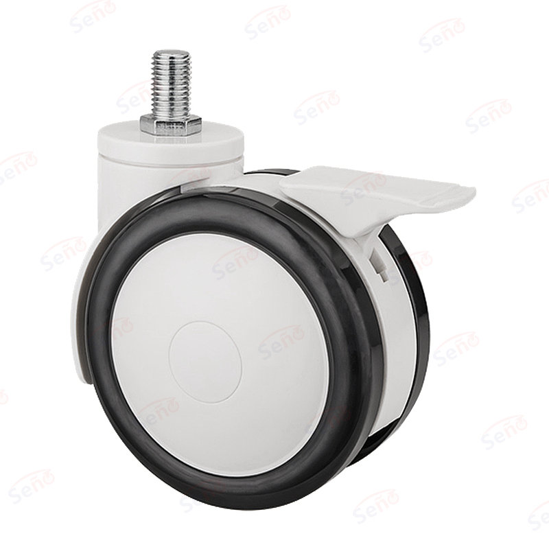 4 Inch PU Lockable Medical Swivel Caster for Hospital Furniture