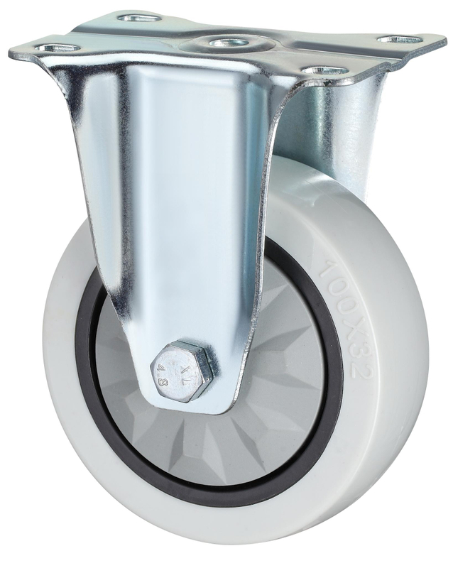 Waterproof Medium Swivel Signle Bearings Red PP with Brake Hand Trolley Caster 