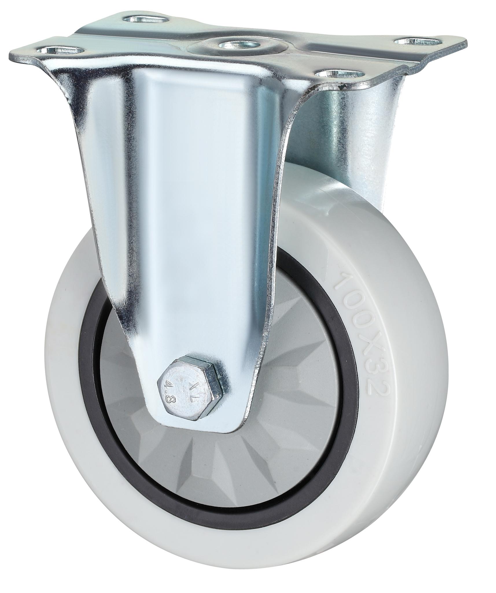 Waterproof Medium Swivel Signle Bearings Red PP with Brake Hand Trolley Caster 
