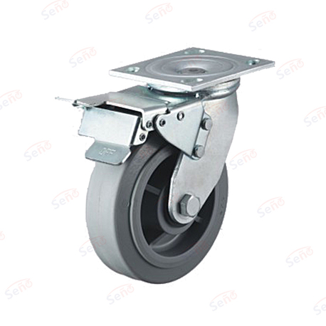 Performance ESD heavy duty TPR with brake caster wheel