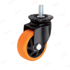 Midlle heavy duty PU thread steam caster wheel