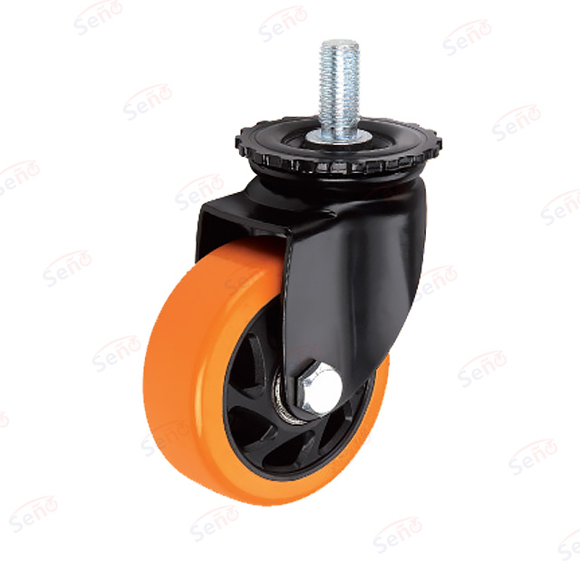 Midlle heavy duty PU thread steam caster wheel