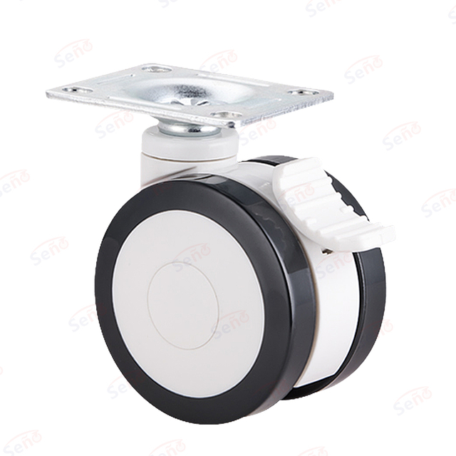 3 Inch PU Lockable Medical Swivel Caster for Hospital Equipment