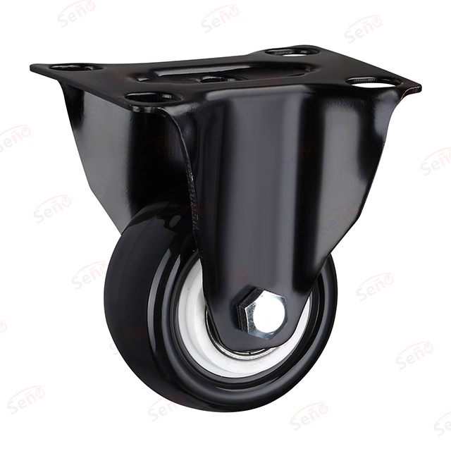  Black PU caster wheel