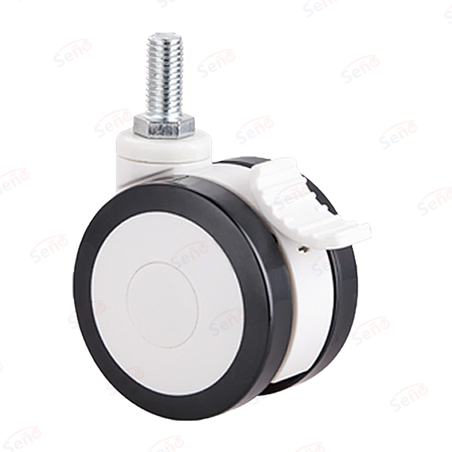 3 Inch PU Lockable Medical Swivel Caster for Hospital Furniture