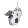 3" PU Lockabe Medical Single Wheel Swivel Caster with Cover for ECG Monitor