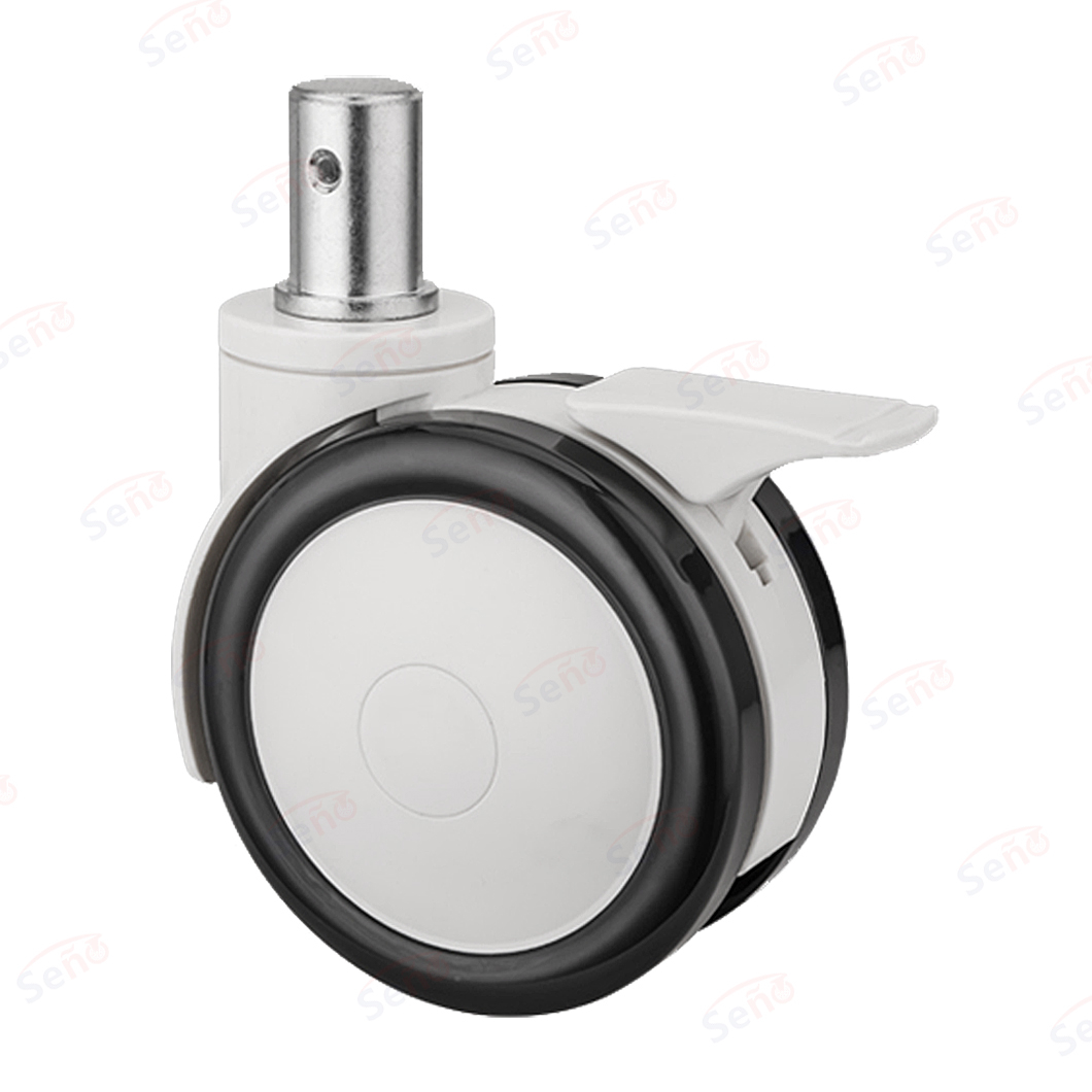 4 Inch PU Lockable Medical Swivel Caster for Surgical Equipment