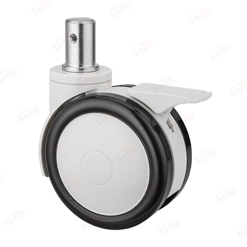 4 Inch PU Lockable Medical Swivel Caster for Surgical Equipment