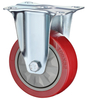 Waterproof Medium Plate Rotating Signle Bearings Red PVC with Brake Hand Trolley Caster 