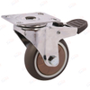 201 series light duty single bearing TPR with brake caster wheel 